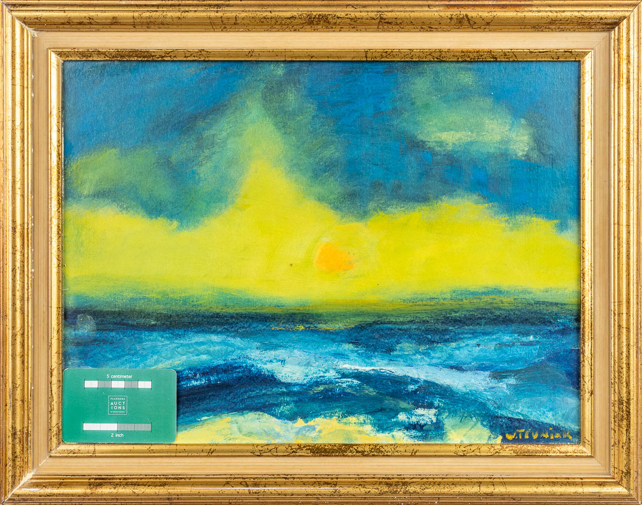 Walter TEUNINK (1941) '2 landschappen', olie op paneel. (40 x 30 cm)