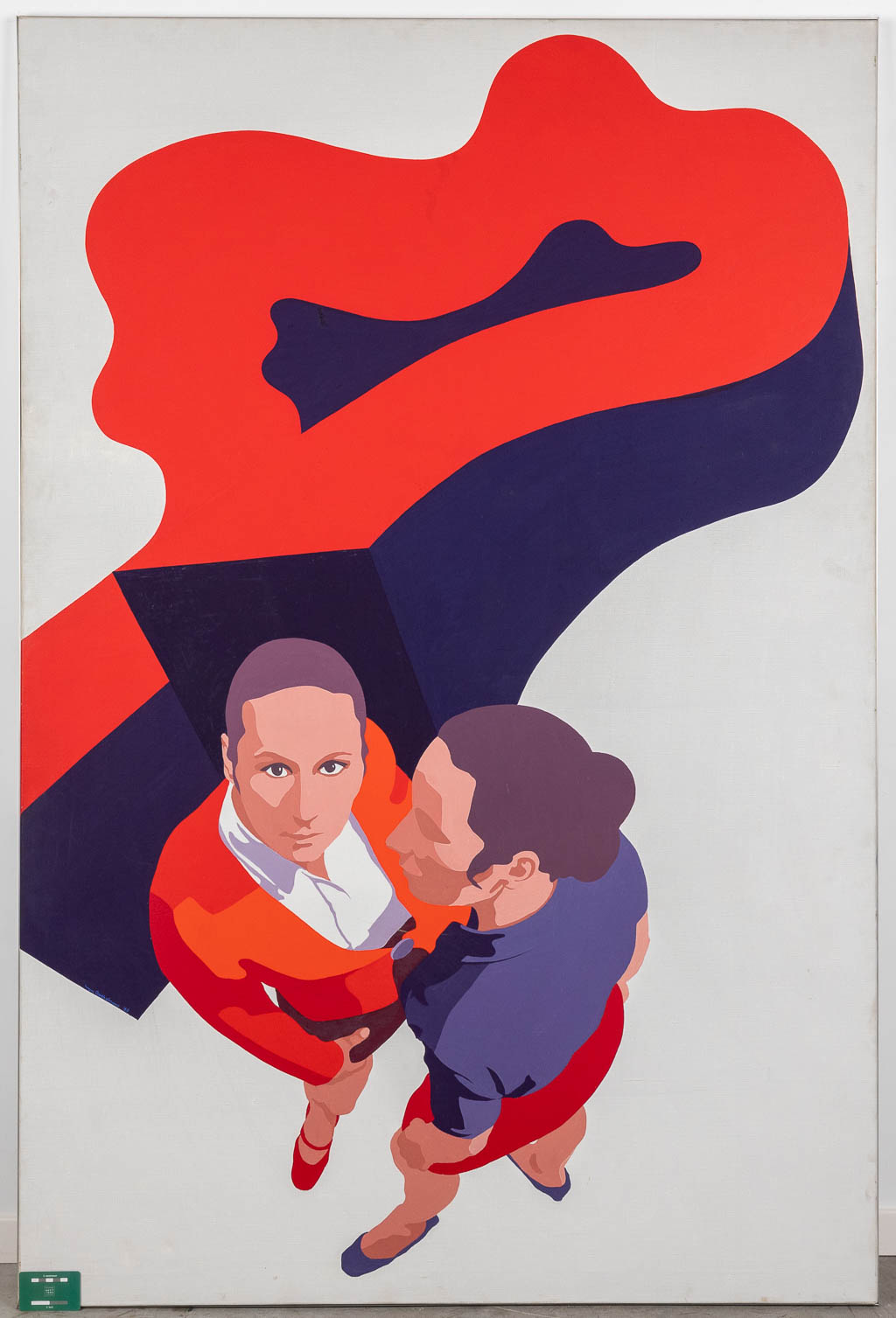 Guy BAEKELMANS (1940) 'Divided' Tempera on canvas, 1969. (W:120 x H:180 cm)