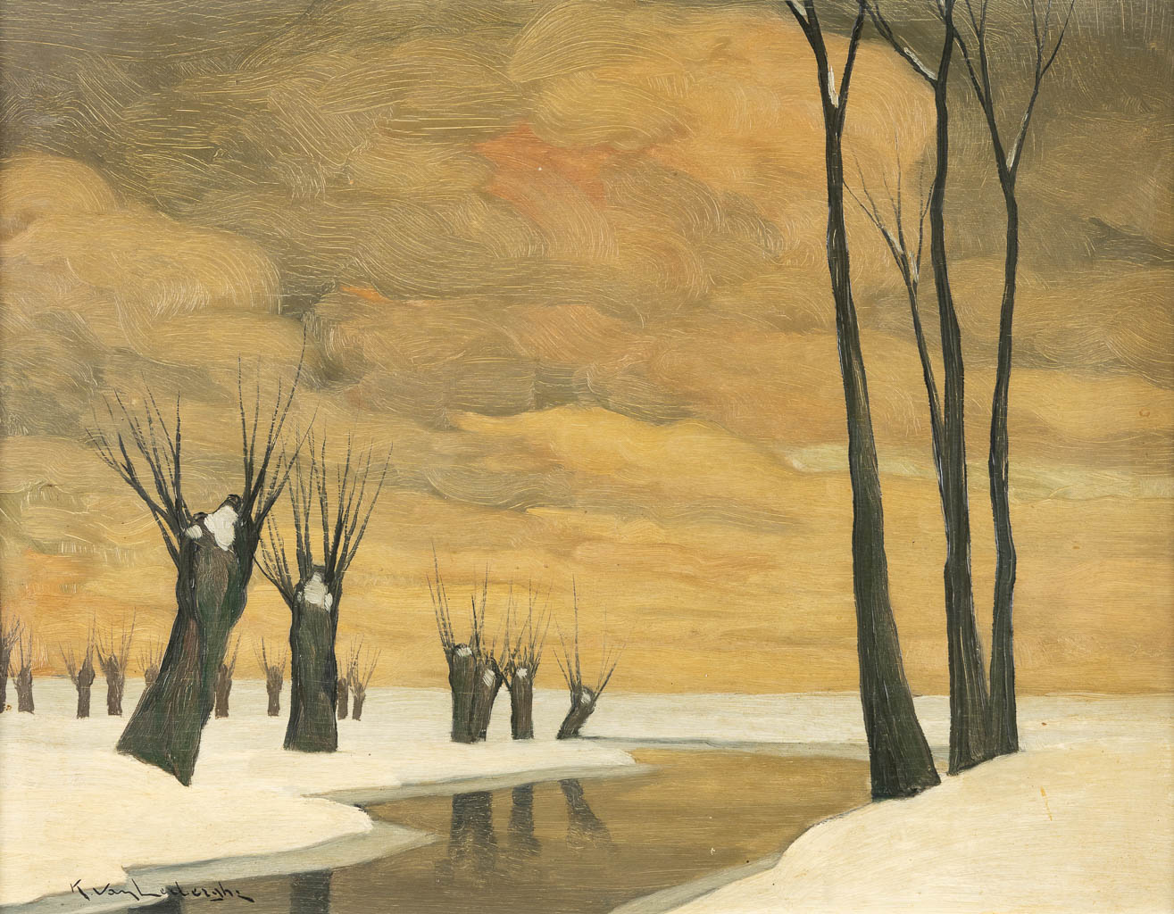 Karel VAN LERBERGHE (1889-1953) 'Twee schilderijen'. (W:64 x H:54 cm)