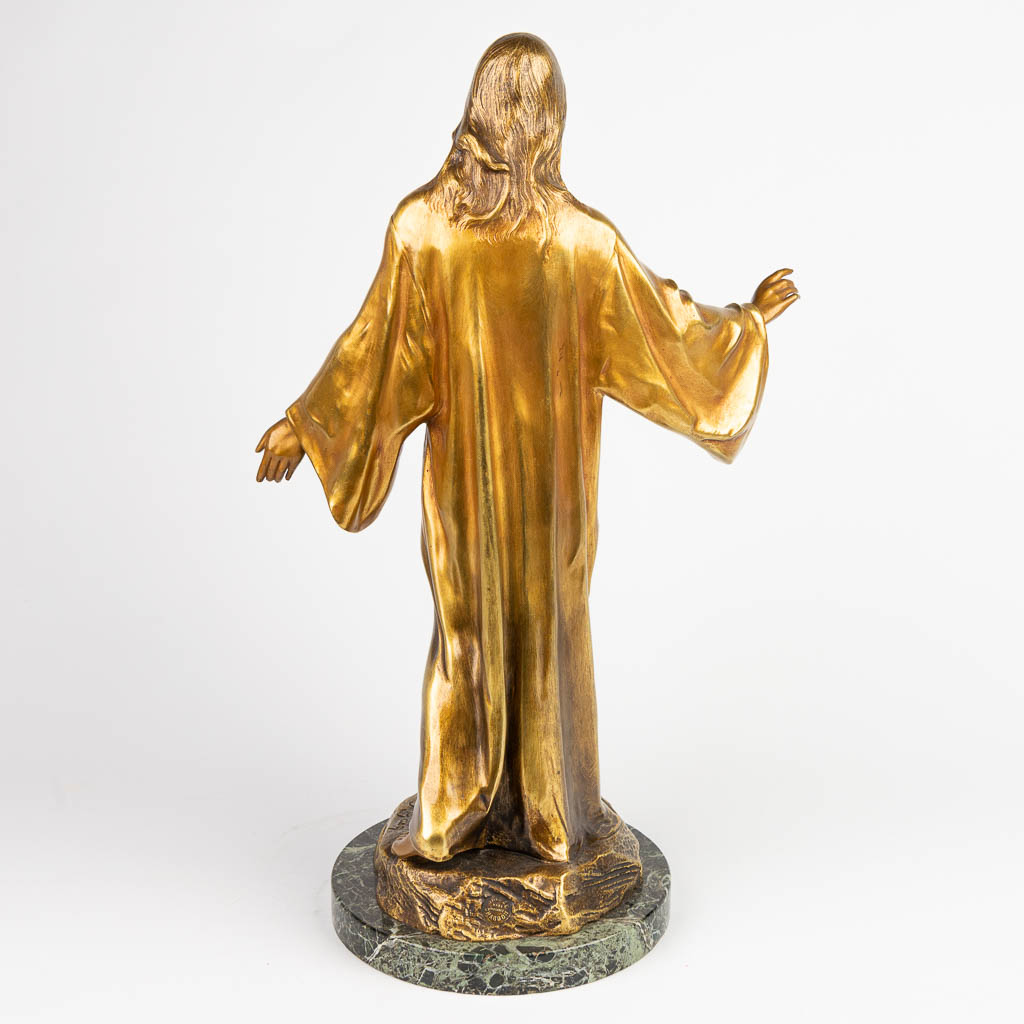 Paul GASQ (1860-1944) a bronze statue of Jesus Christ with foundry mark 