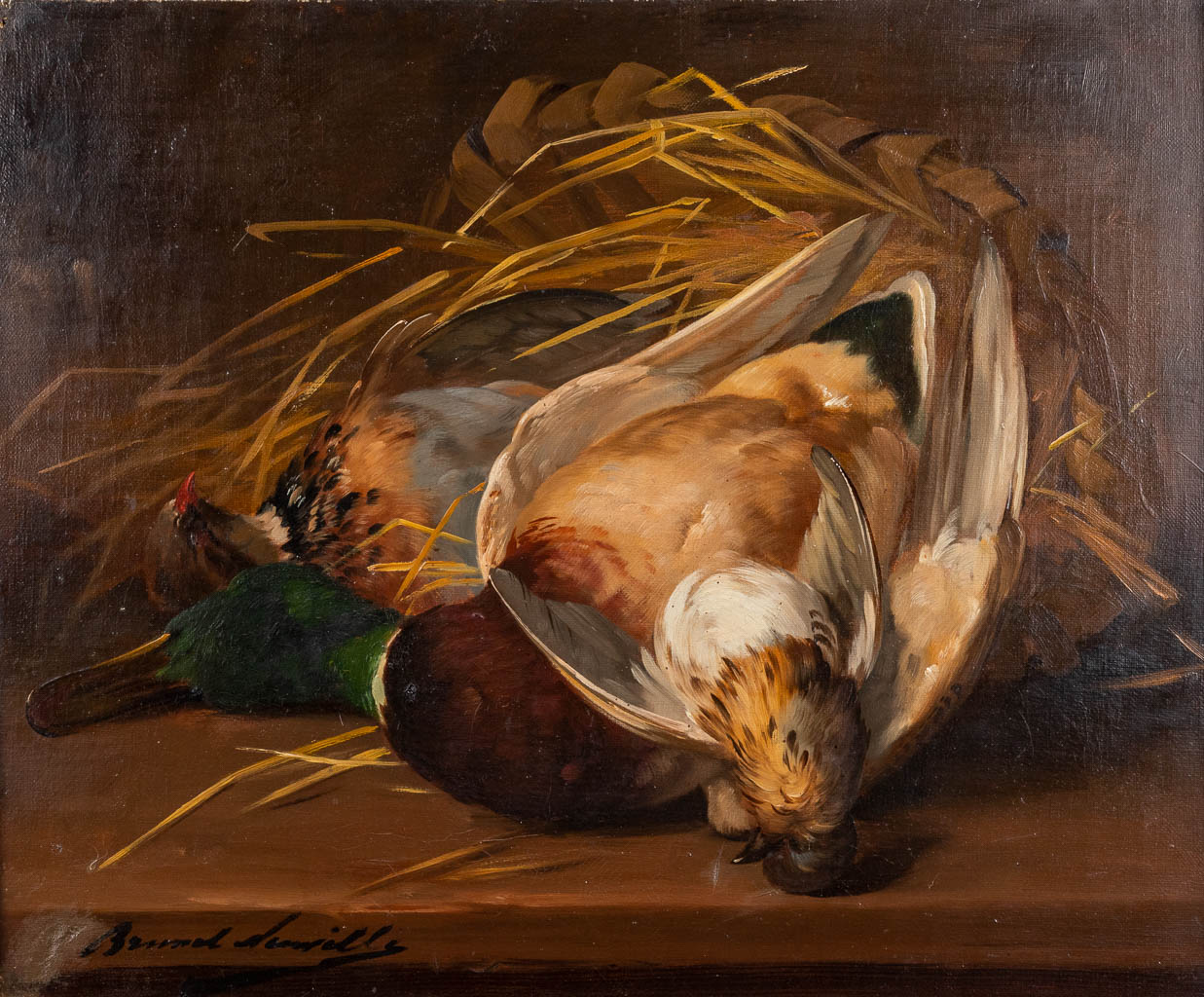 Bernard NEUVILLE (1852-1941) 'Nature Morte' olie op doek. (W:46 x H:38 cm)
