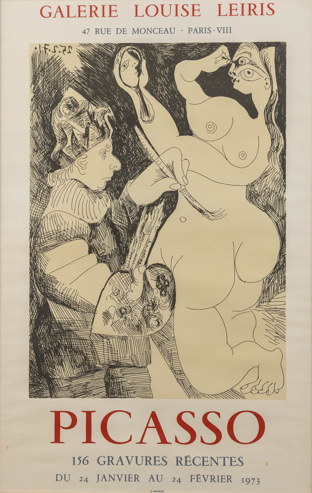 Galerie Louise Leiris, 'Picasso, Gravures Récentes', een affiche. 1973. (W:44 x H:70 cm)
