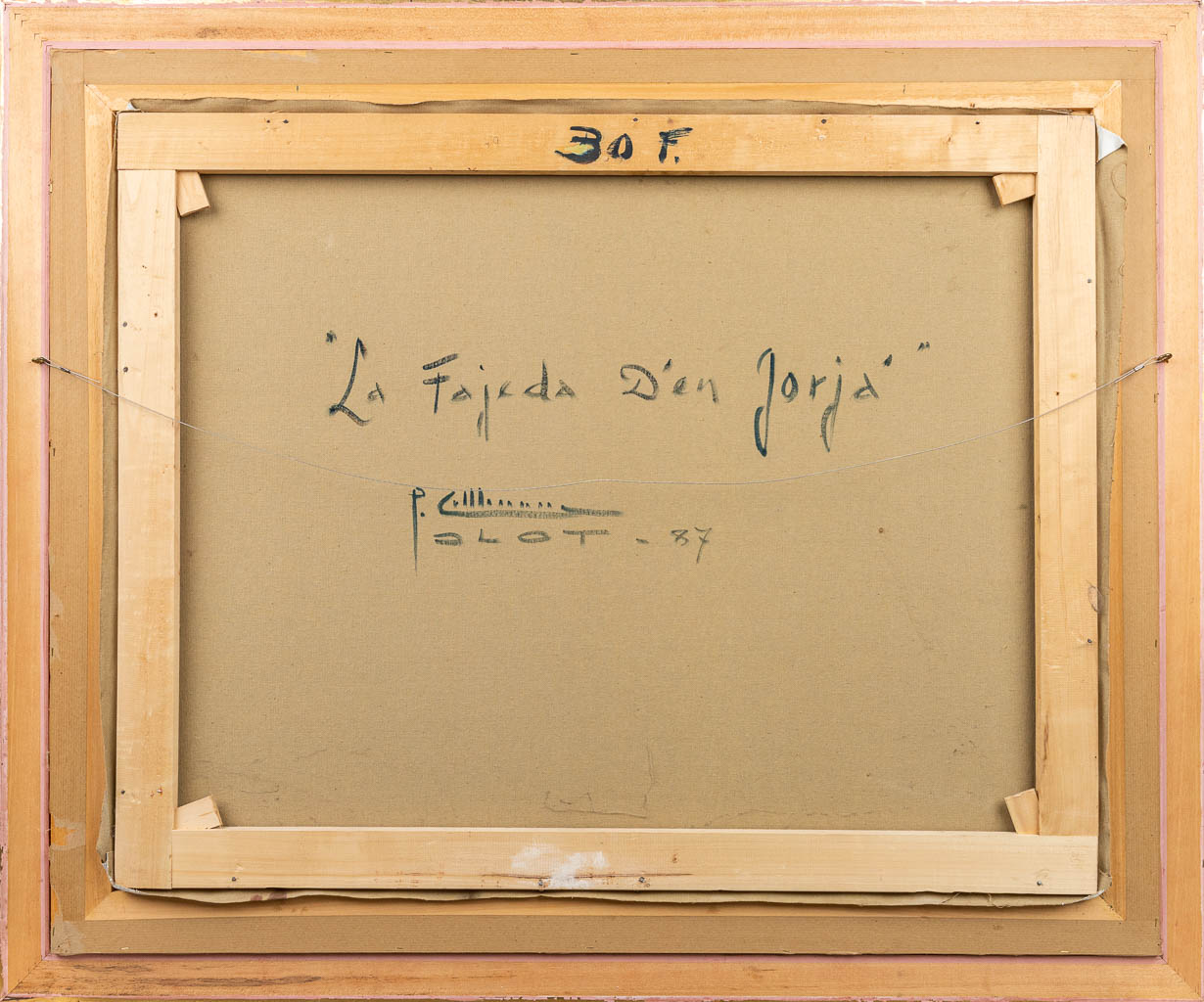Pere COLLDECARRERA (1934) 'La Fajeda D'en Jorja' 1987. Een schilderij, olie op doek. (90 x 71 cm)
