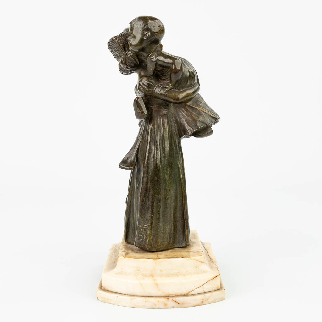 Léo LAPORTE-BLAISIN (1867-1923) en gesigneerd Philippe, een bronzen beeldje met gieterijstempel 
