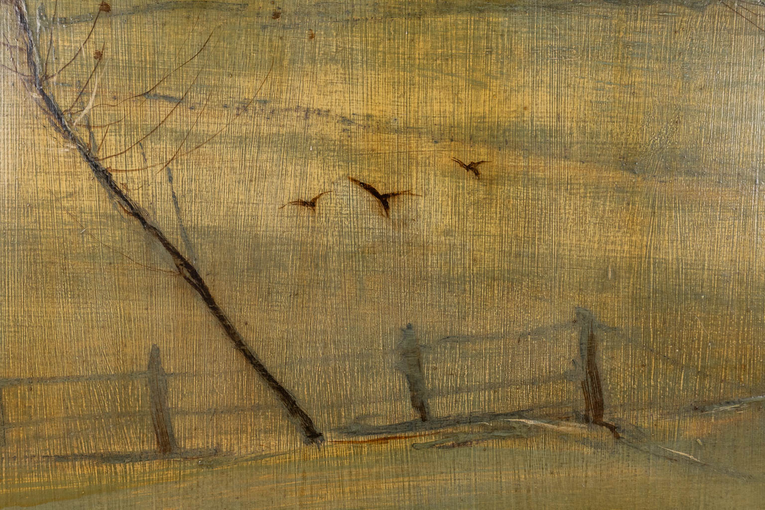Paul HAGEMANS (1884-1959) 'Winter' olie op paneel. (W:87 x H:118 cm)