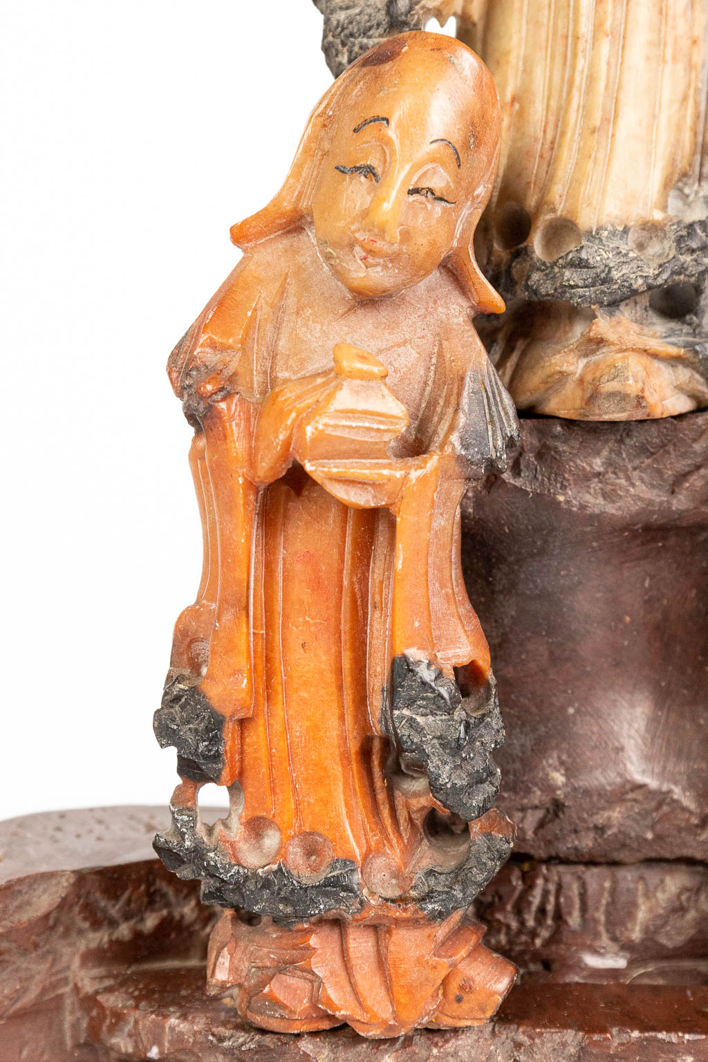 A statue of wise man, sculptured from soapstone. 