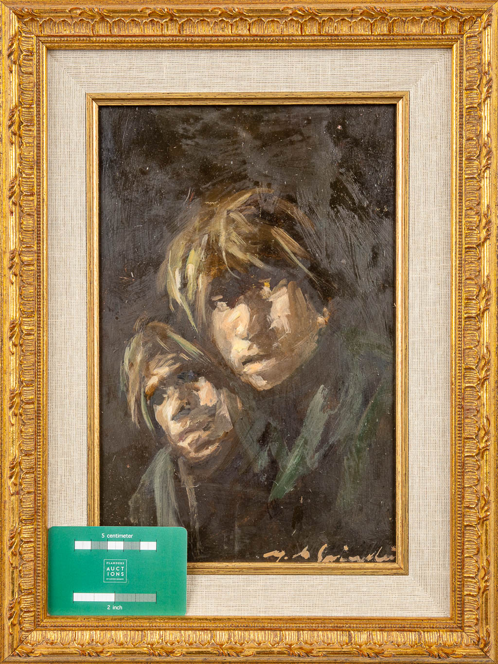 Marthe DE SPIEGELEIR (1897-1991) Een collectie van 3 portretten, olie op doek en paneel. (20 x 30 cm)
