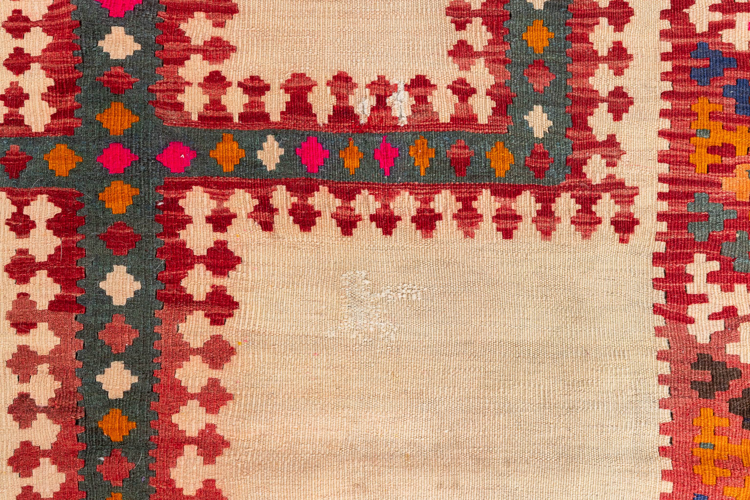 Three Oriental hand-made Kelims. (D:268 x W:140 cm)