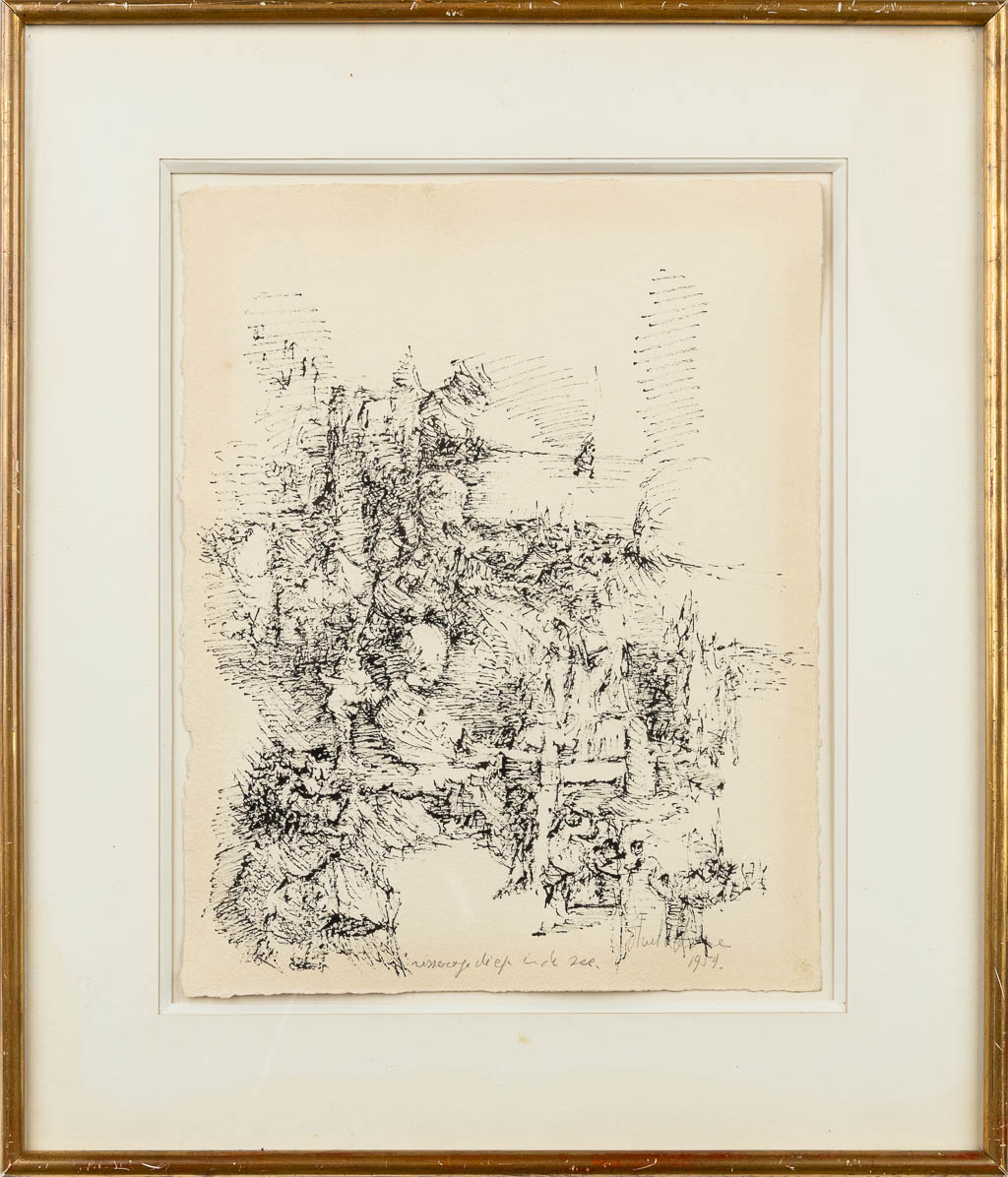 Roel D'HAESE (1921-1996) 'Vissertje diep in de zee' a drawing on paper, 1959. (25,5 x 32 cm)