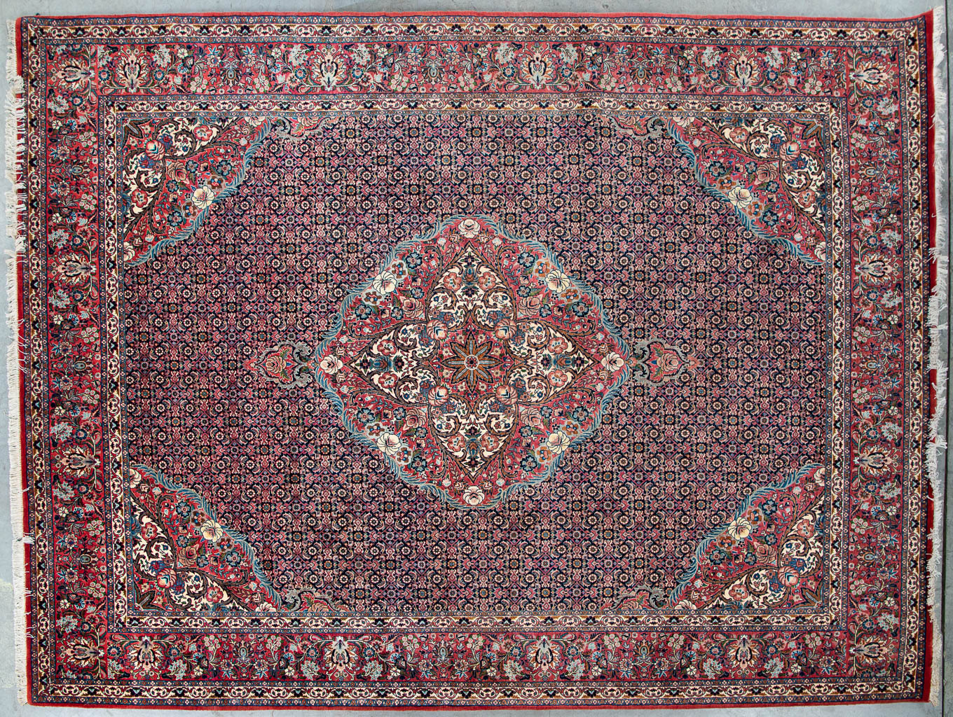 An Oriental hand-made carpet, Bidjar. (341 x 252 cm)