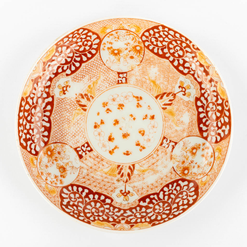 Vijf Japanese Imari borden. (D:23 cm)