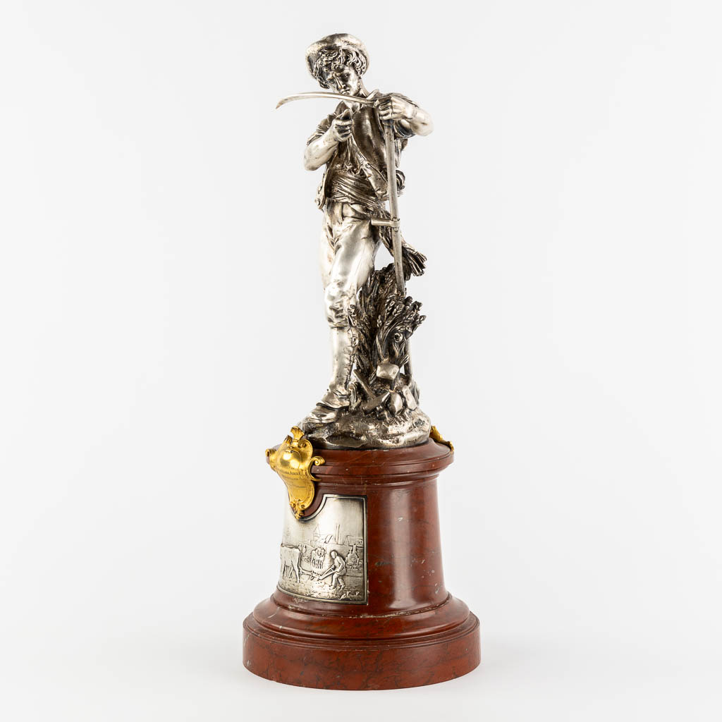 Christofle et Cie, 'Le Faucheur', prix D'agricole de la France, 1885. An antique Trophy. 