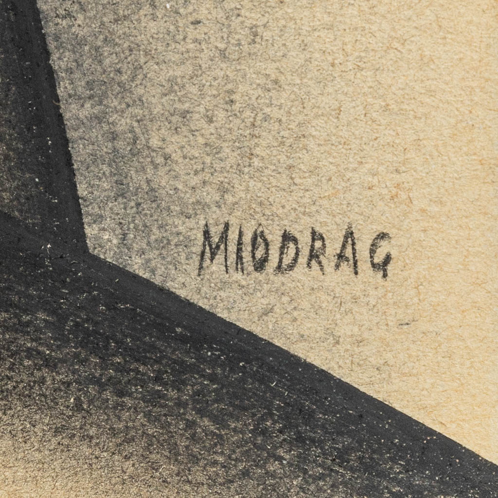 Dordevic MIODRAG (1936) 'Composition' a drawing, pencil on paper. (31 x 22 cm)