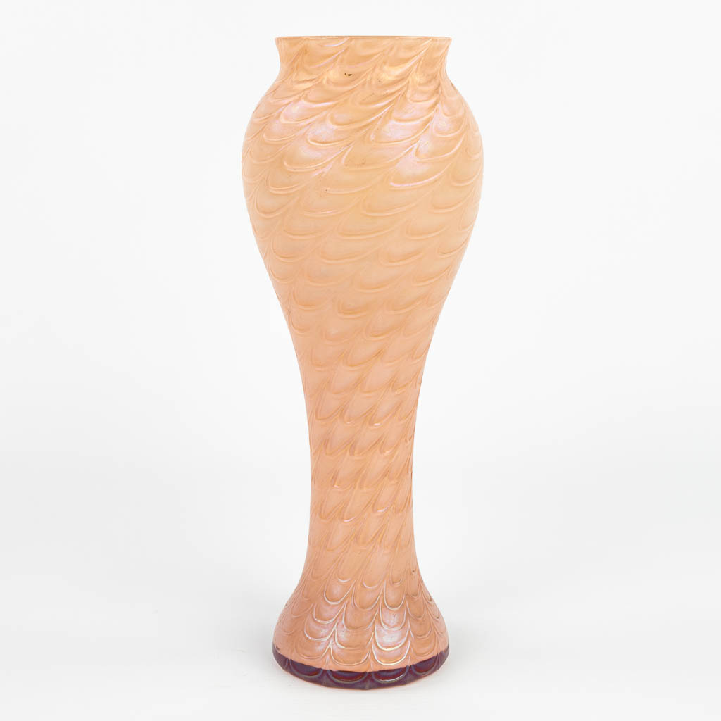 Pallme König, a vase made of glass in art nouveau style. (H:30cm)