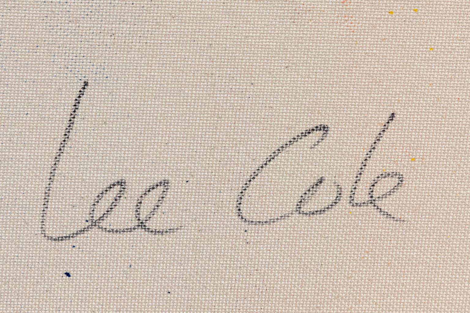 Lee COLE (1954) 'No title' een abstract schilderij, acryl op doek. (65 x 54 cm)