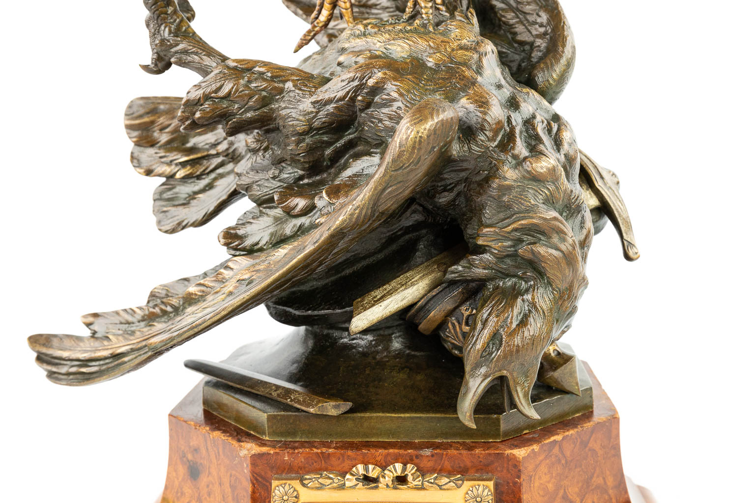 Georges Lucien VACOSSIN (1870-1942) 'Coq Gaulois Triomphant' een beeld met gieterijstempel. (H:60cm)