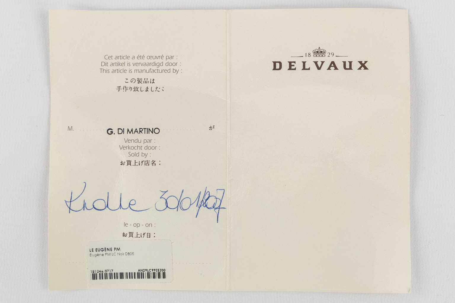 Delvaux Eugène PM, een zwarte lederen handtas. (W:38 x H:26 cm)