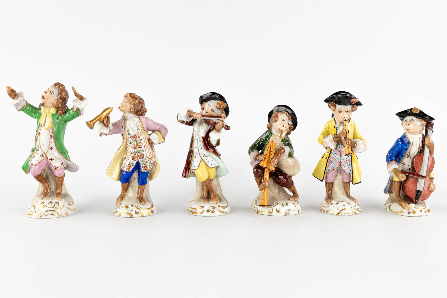 Sitzendorf, six figurines of the 