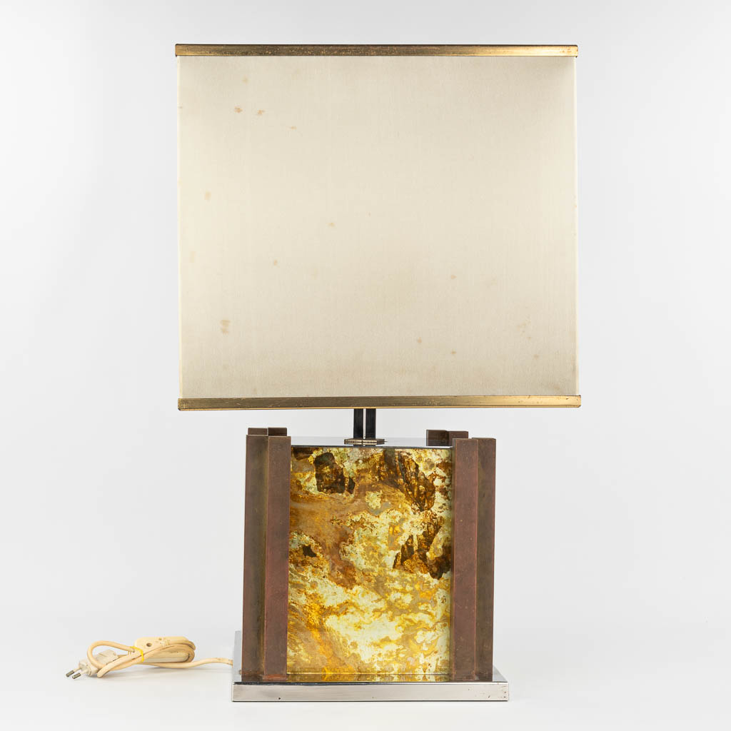 Romeo REGA (1925-1984) een mid-century tafellamp gemaakt met messing. (H:70cm)