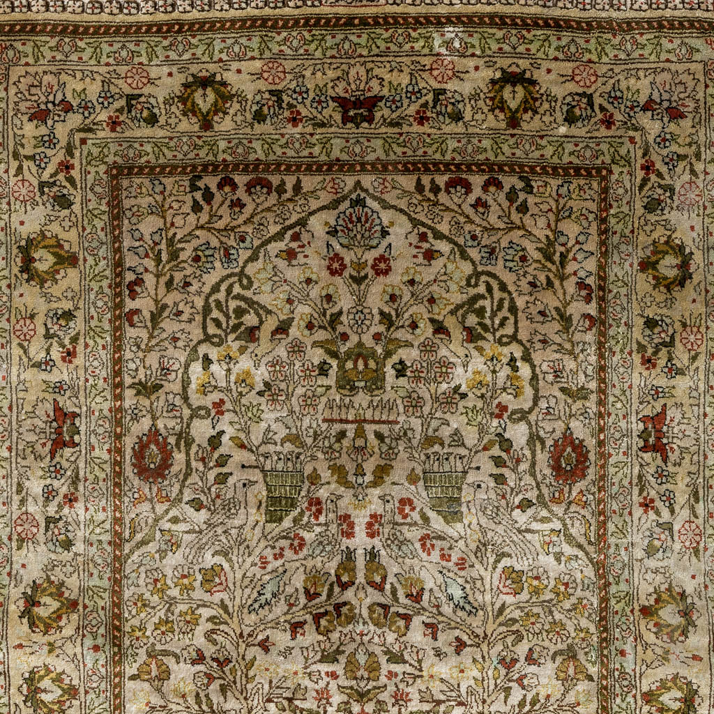 Two Oriental carpets. Silk and Wool. (D:103 x W:63 cm)