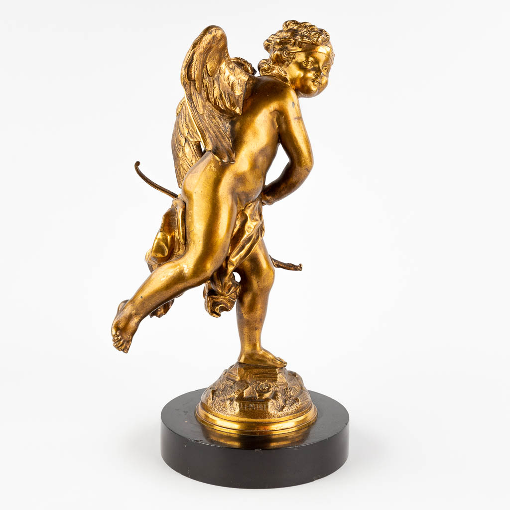 Charles Gabriel Sauvage LEMIRE (1741-1827)(naar) 'Amor' verguld brons. (D:17 x W:15 x H:33 cm)