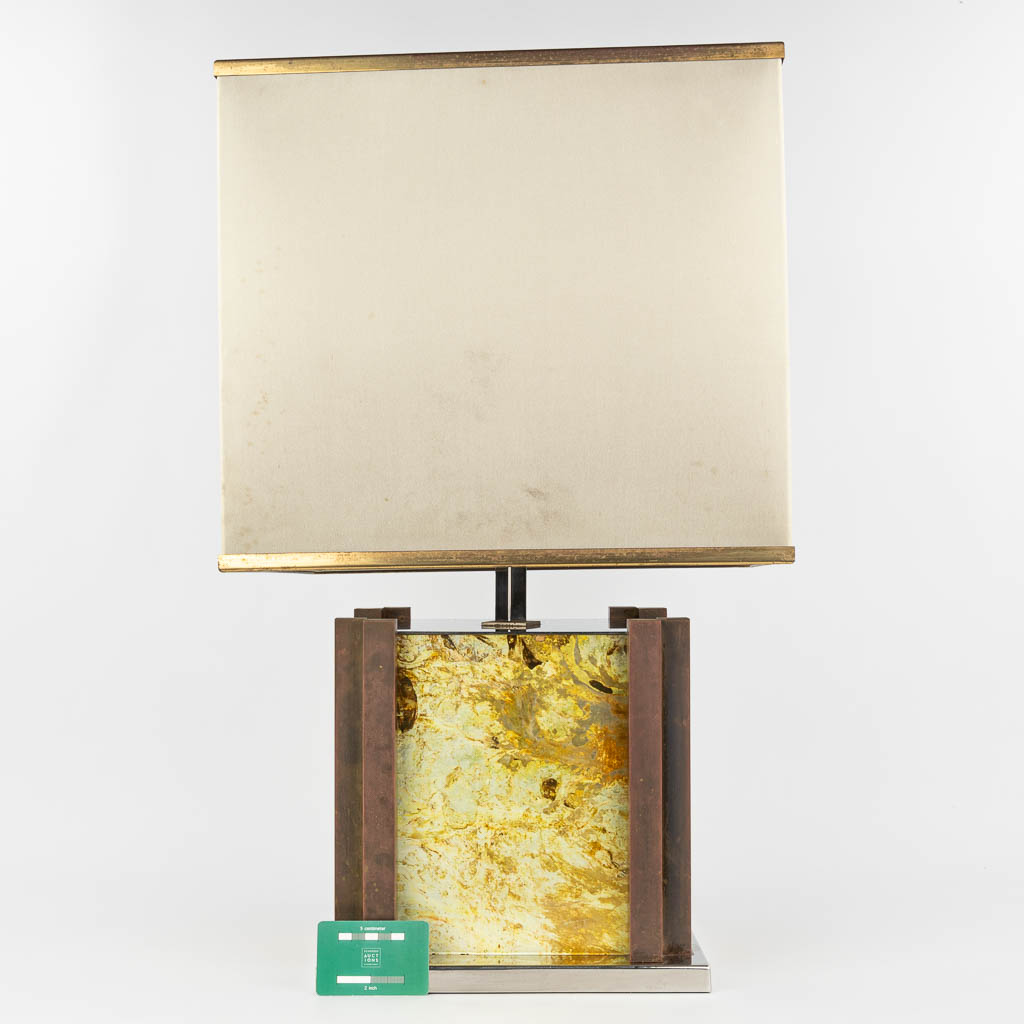 Romeo REGA (1925-1984) een mid-century tafellamp gemaakt met messing. (H:70cm)