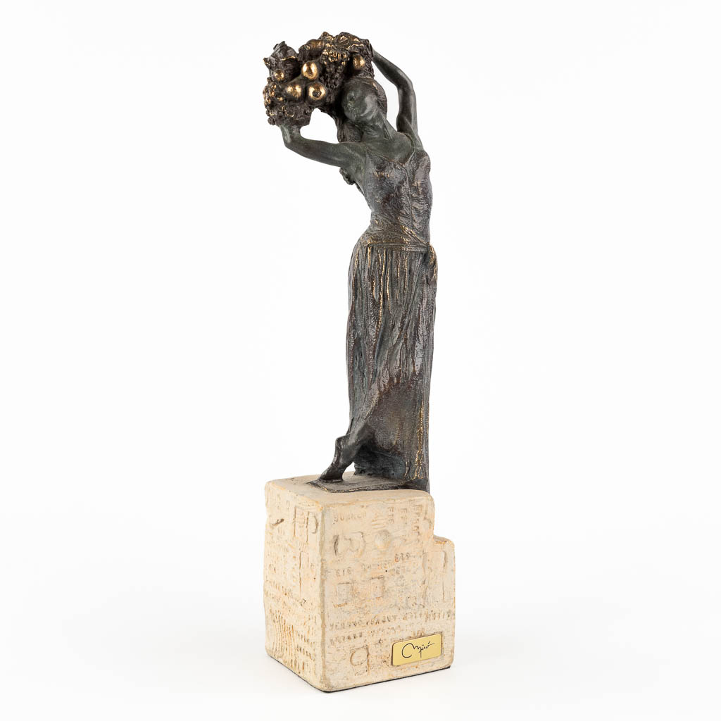Joan MIRO (1893-1983)(after) 'Verano II' patinated bronze. 271/3999. 1992. (H:24 cm)