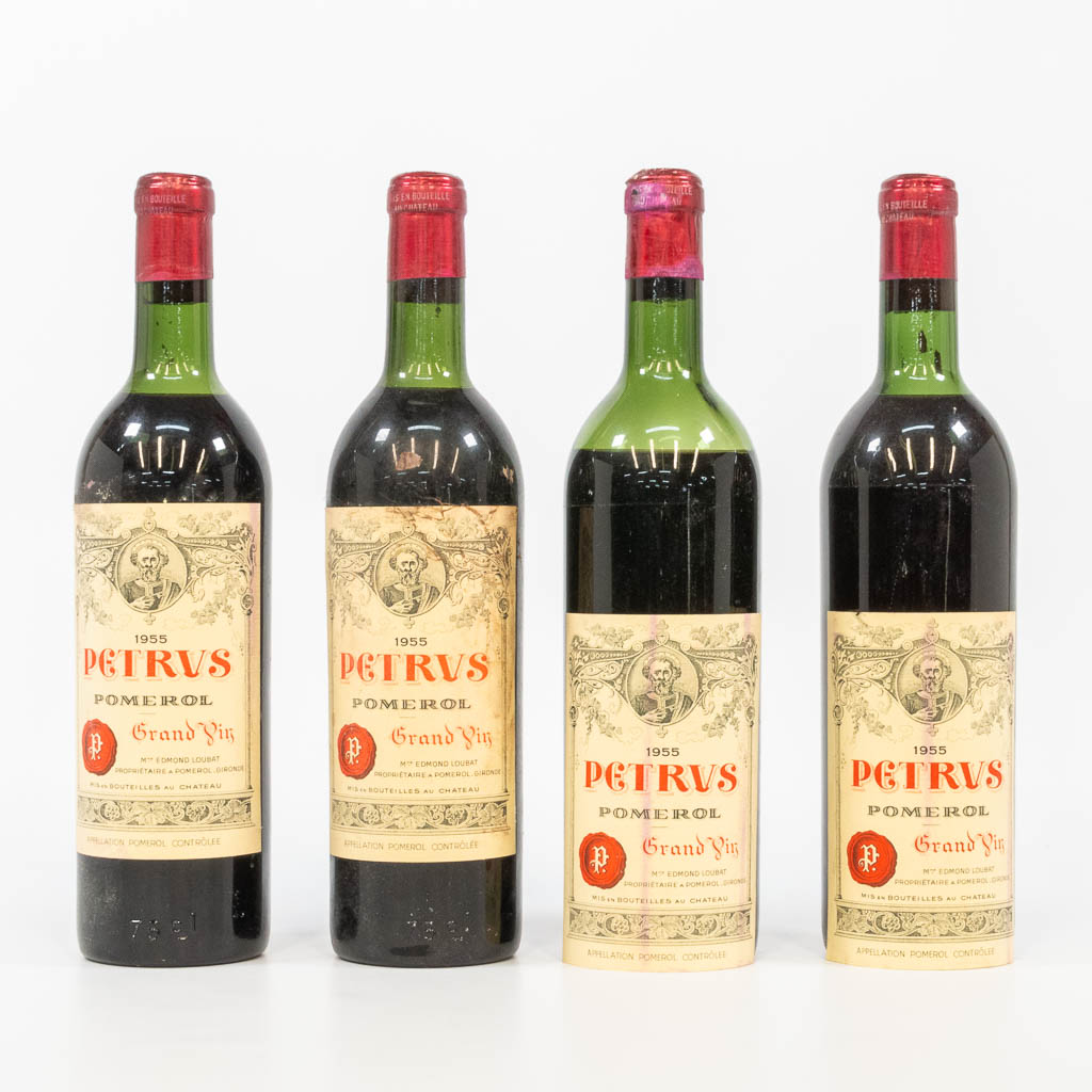 A collection of 4 bottles Château Petrus 1955. 