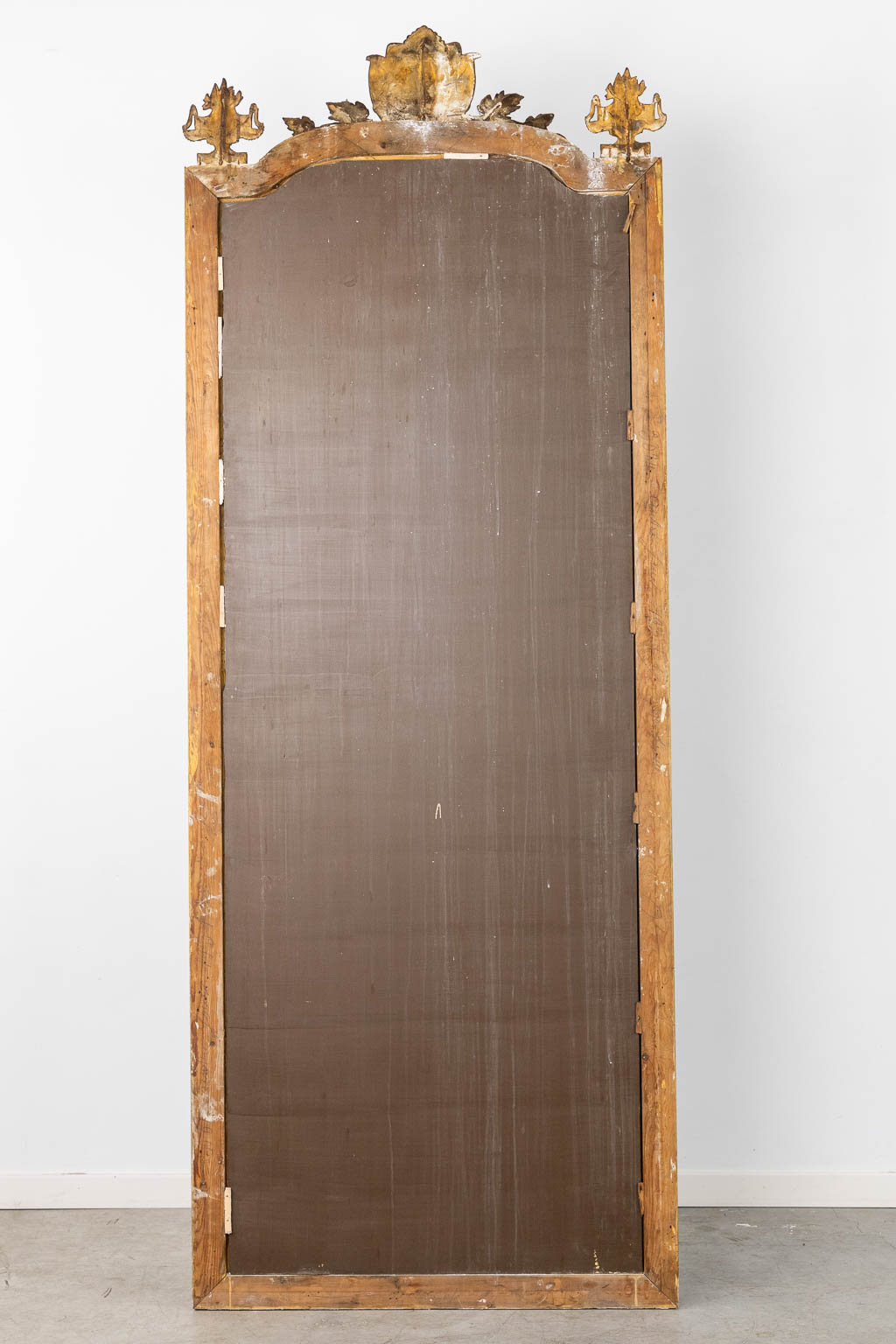 Three matching mirrors, gilt stucco in Louis XVI style. Circa 1900. (W:118 x H:226 cm)