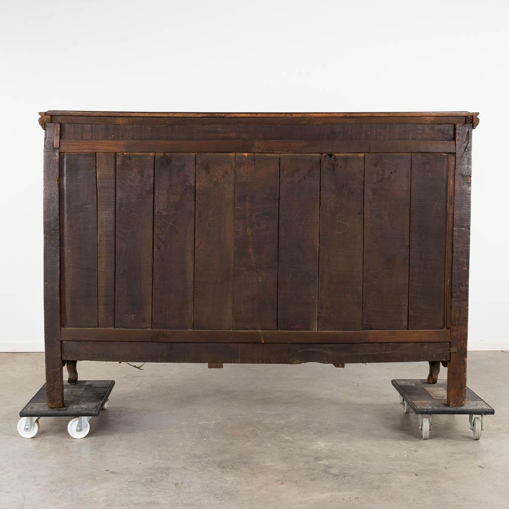 An antique dresser with 3 doors and 3 drawers. 18th C. (D:53 x W:198 x H:135 cm)
