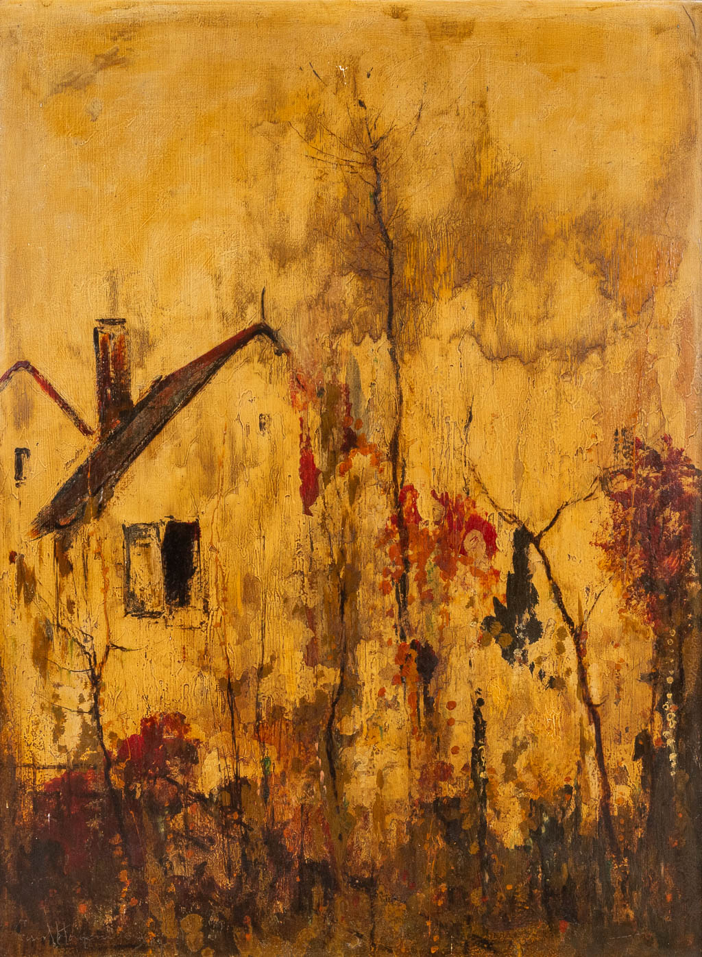 Paul HAGEMANS (1884-1959) 'Herfst' olie op paneel. (W:87 x H:118 cm)