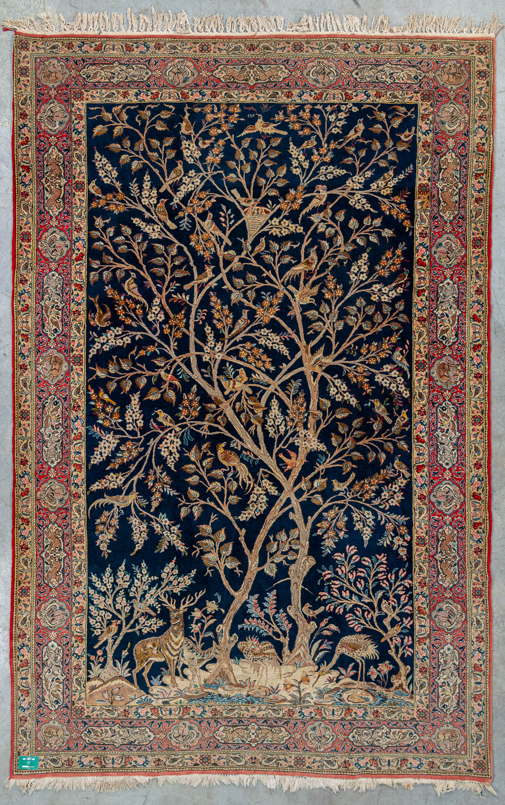 An antique hand-made carpet 