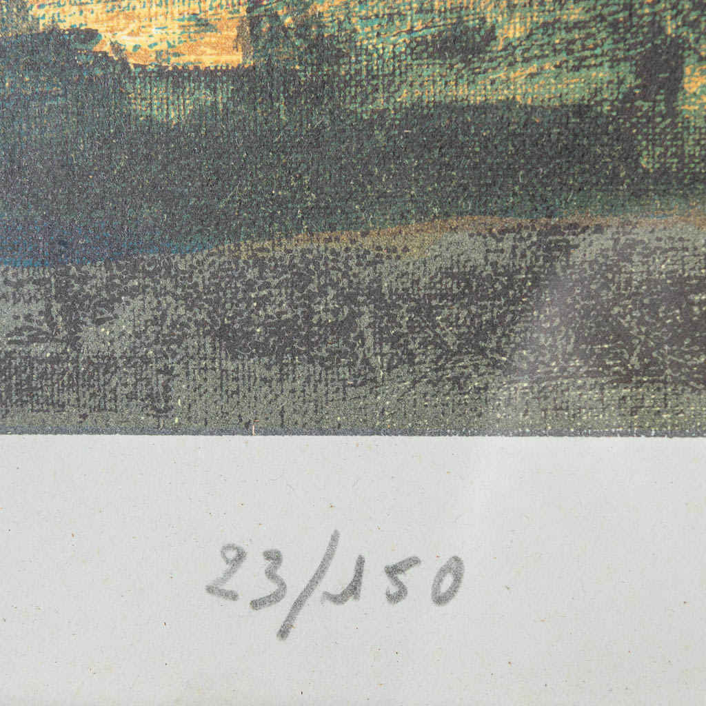 Paul PERMEKE (1918-1990) 'Landschap' a lithograph, 23/150. (52 x 42 cm)