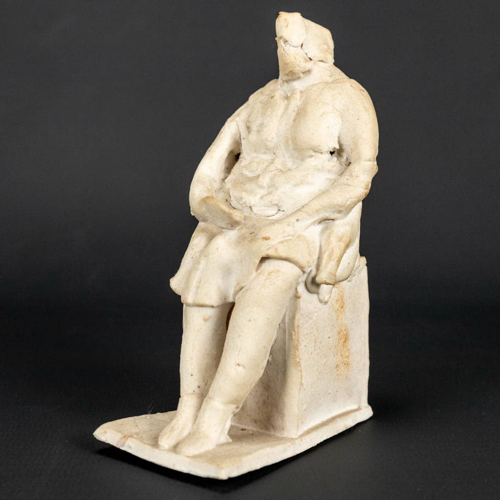 José VERMEERSCH (1922-1997) a statue of a seated figurine. 1983. 