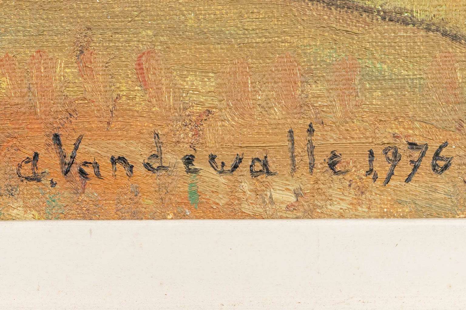 Adriaan VANDEWALLE (1907-1997) 'Polderlandschap' a painting, oil on canvas. (50 x 40 cm)