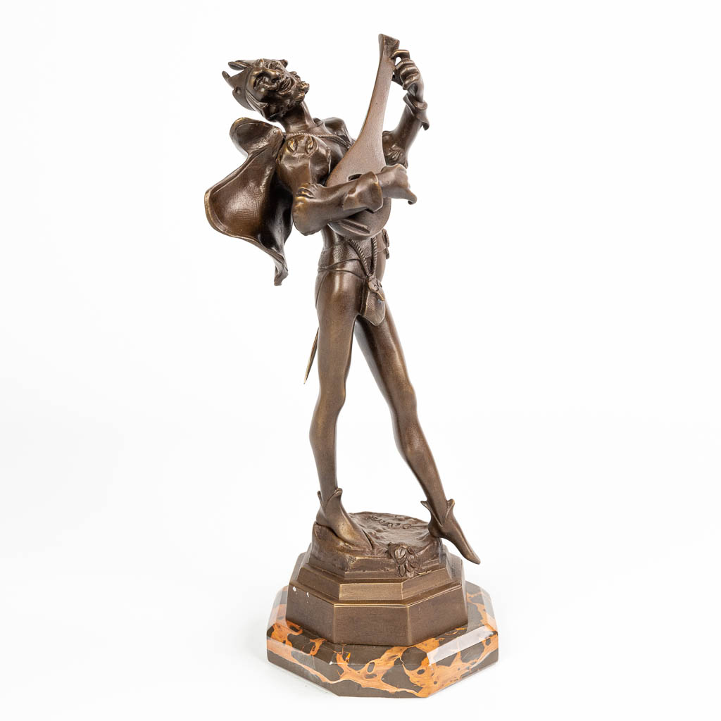 Auguste DE WEVER (1836-1910) 'Mephisto' a statue made of bronze