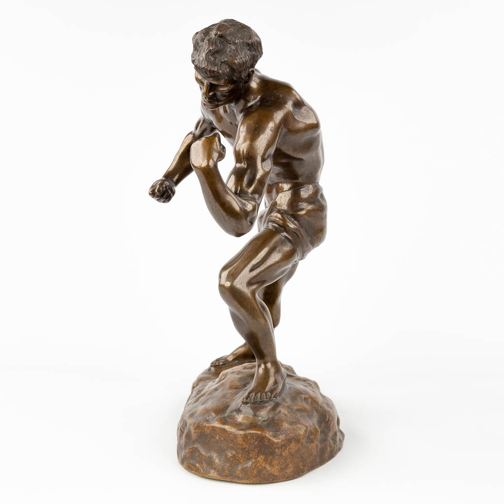Jef LAMBEAUX (1852-1908)(naar) 'Les Lutteurs' een paar beelden gemaakt uit brons. 