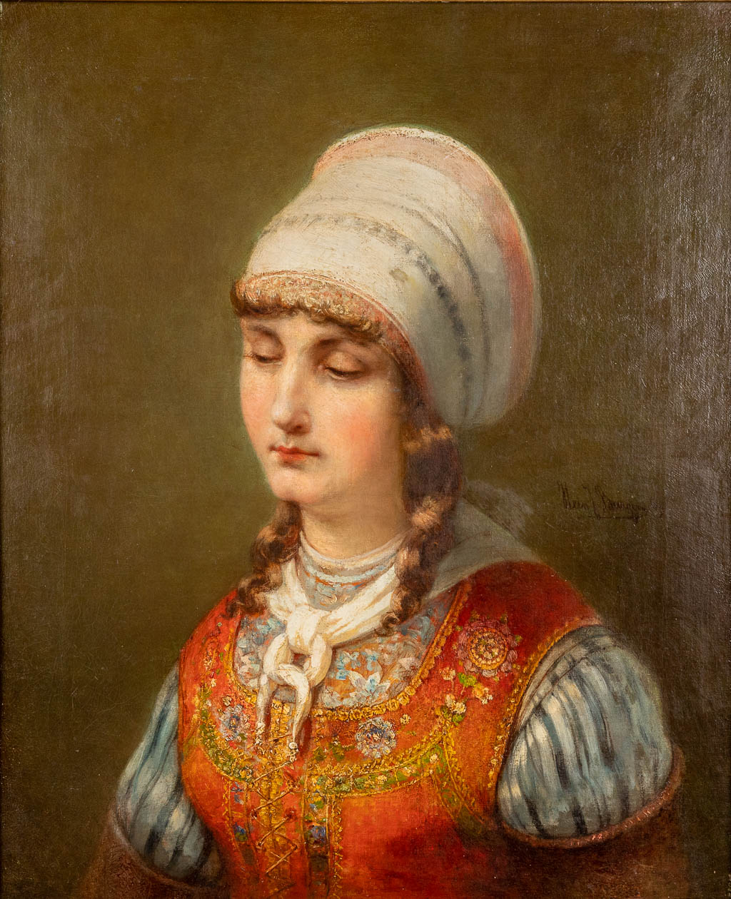 hendricus-jacobus-burgers-1834-1899-portret-van-een-elegante-dame