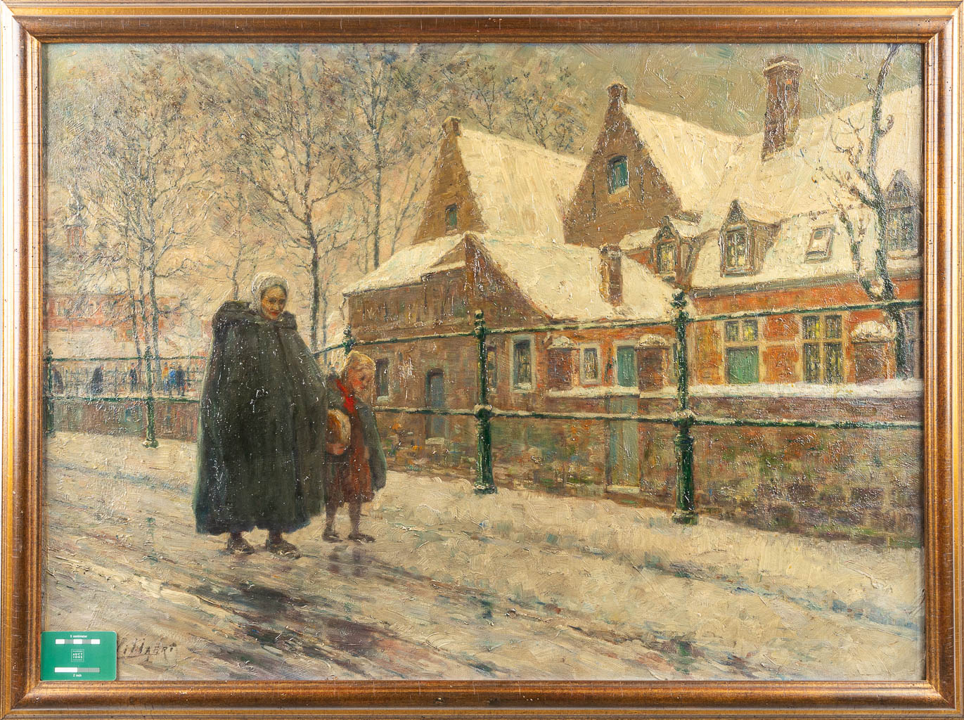 Ferdinand WILLAERT (1861-1938) 'Le long des quais à Gand' a painting, oil on canvas. (102 x 74 cm)