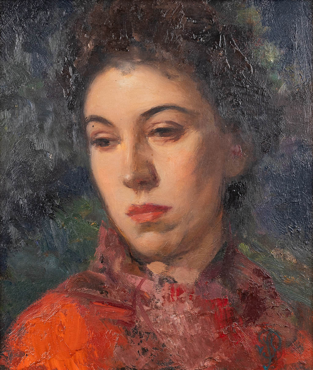 Jan VAN PUYENBROECK (1887-1972) 'Eveline' olie op paneel. (W:30 x H:35 cm)