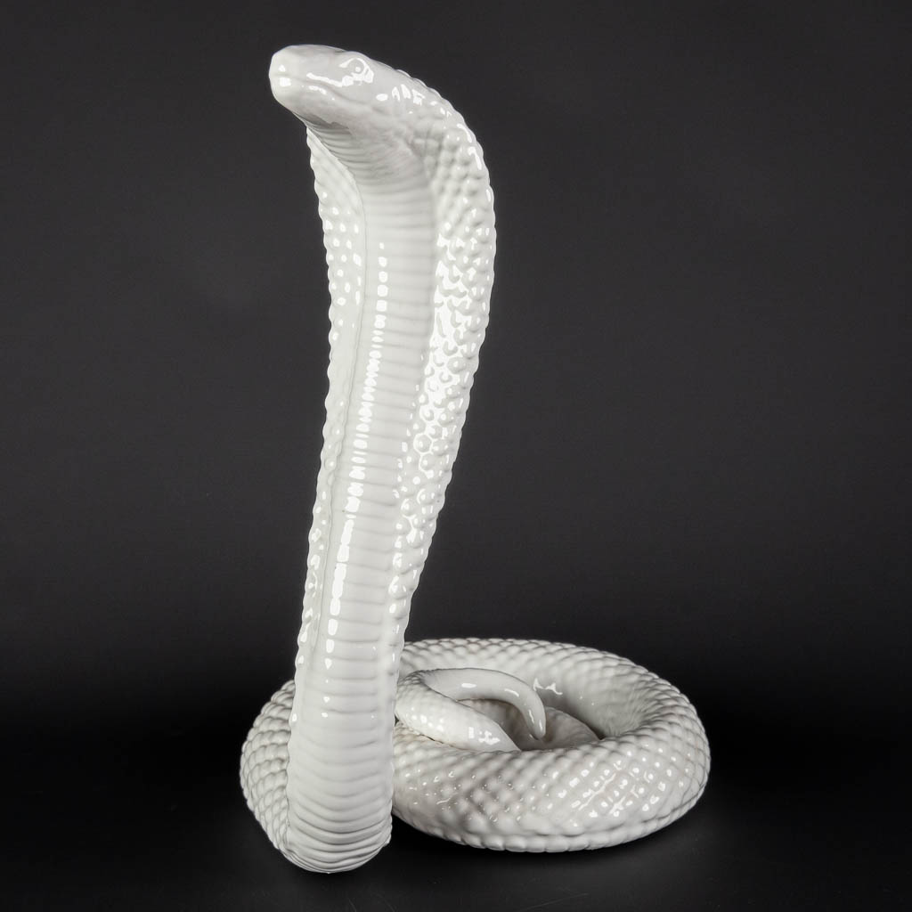 Tommaso BARBI (XX)(attr.)  'Cobra', glazed ceramics. (D:23 x W:32 x H:38 cm)