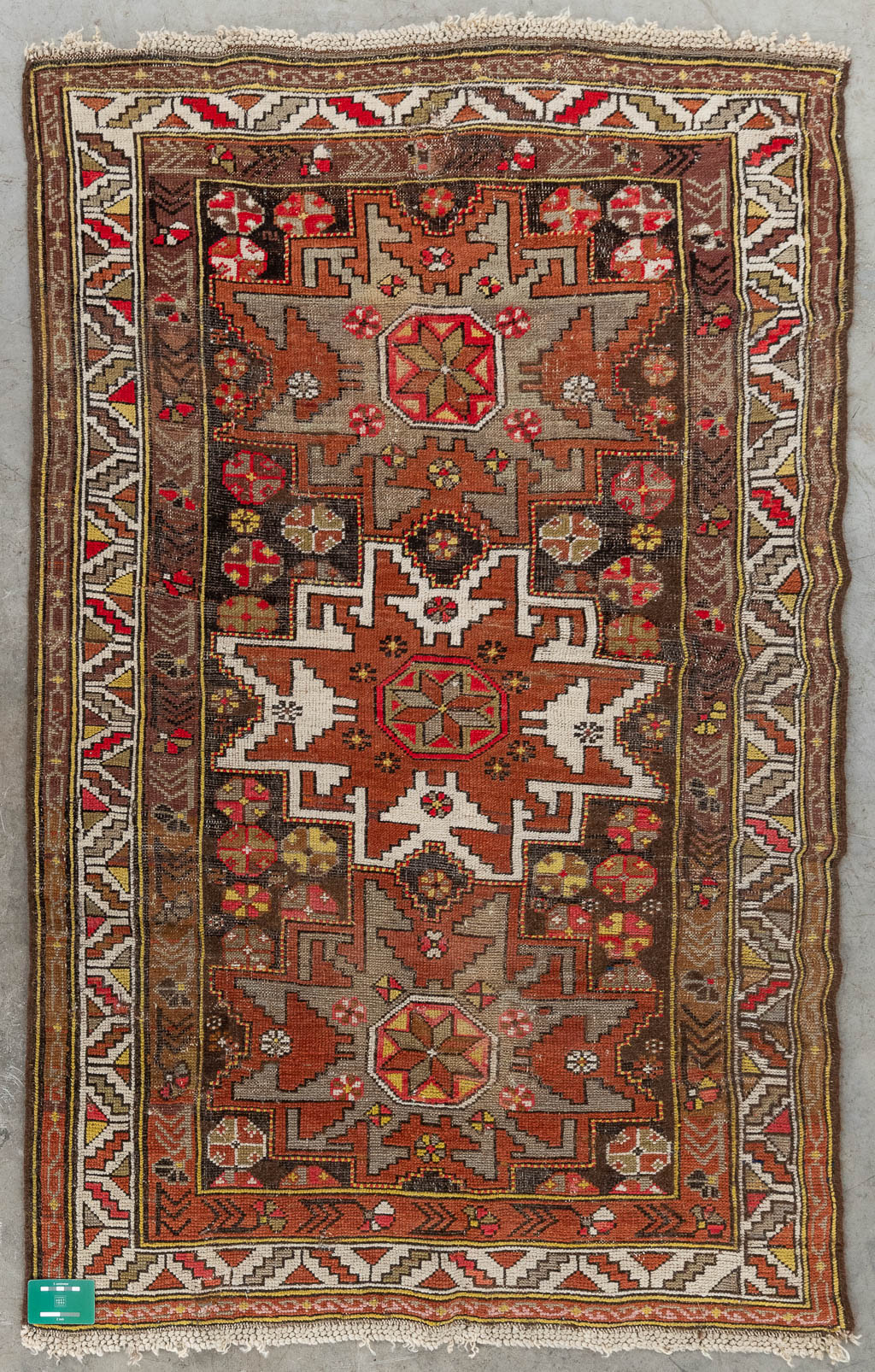 An Oriental hand-made kelim, Caucasian, Lesghi Star. (D:165 x W:104 cm)
