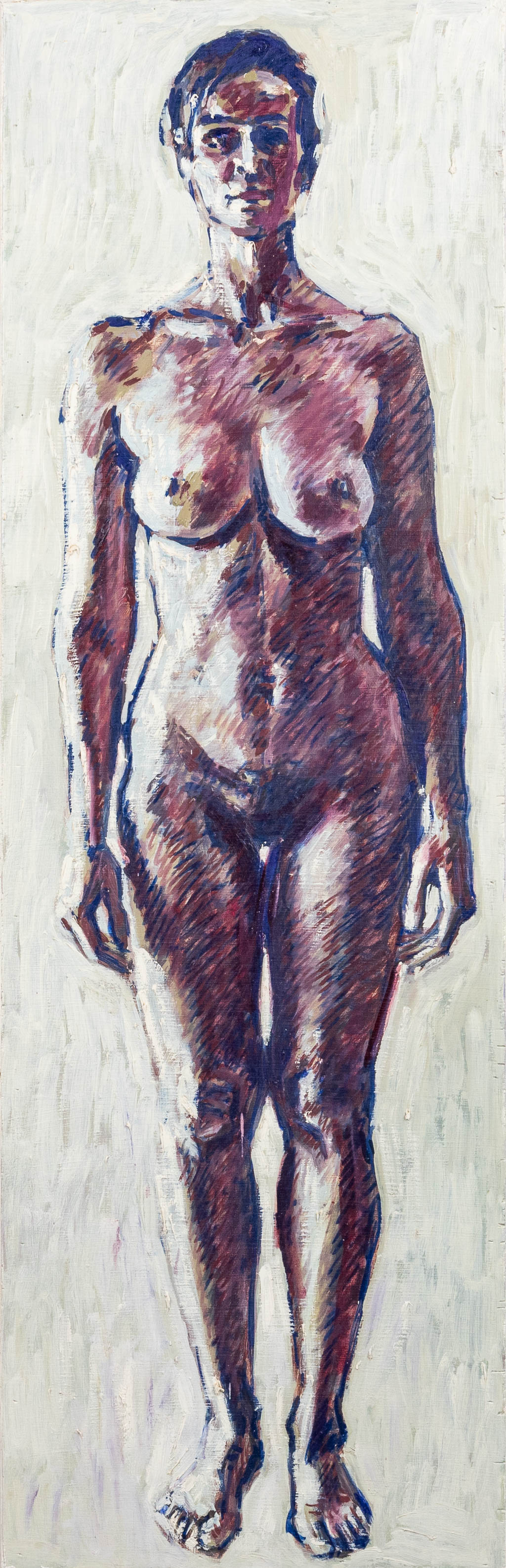 Rik VERMEERSCH (1949) 'Staande Vrouw', oil on panel, 1996. (W: 28 x H: 78,5 cm)