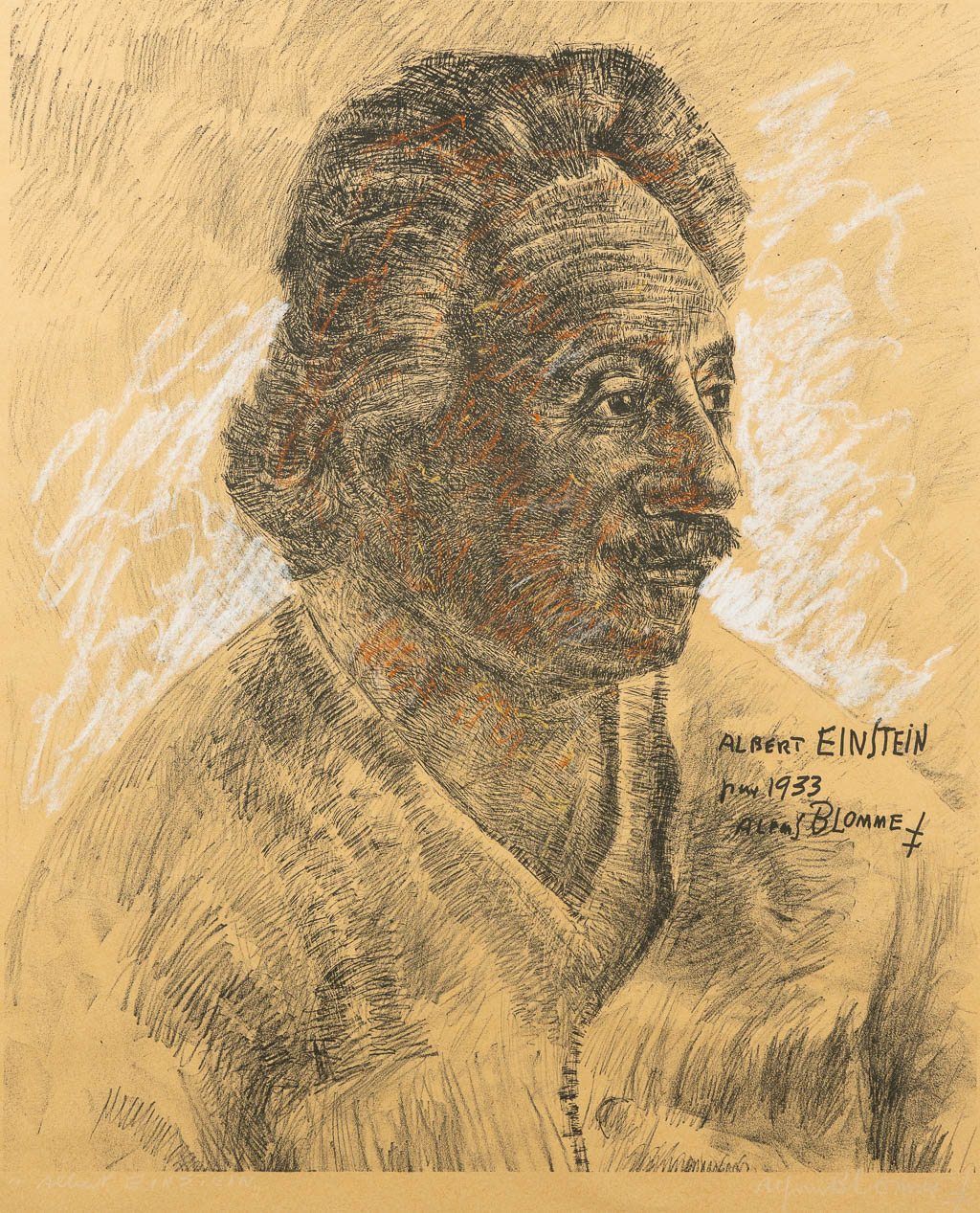  Alfons BLOMME (1889-1979) 'Albert Einstein'.