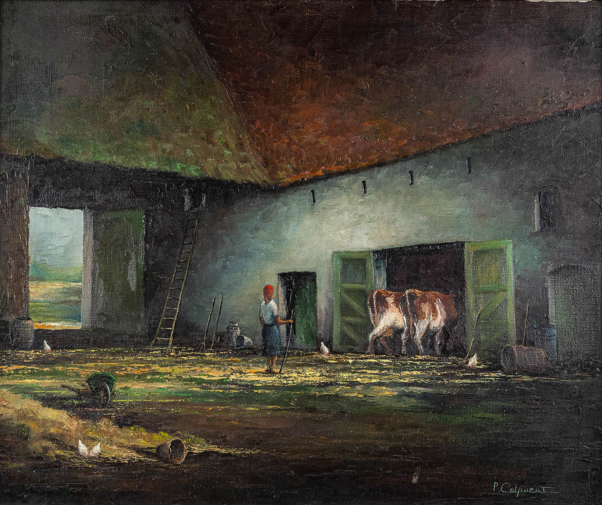 Pros COLPAERT (1923-1990) 'The barn' oil on canvas. (W:60 x H:50 cm)