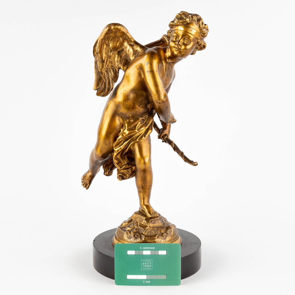 Charles Gabriel Sauvage LEMIRE (1741-1827)(after) 'Amor' gilt bronze. (D:17 x W:15 x H:33 cm)
