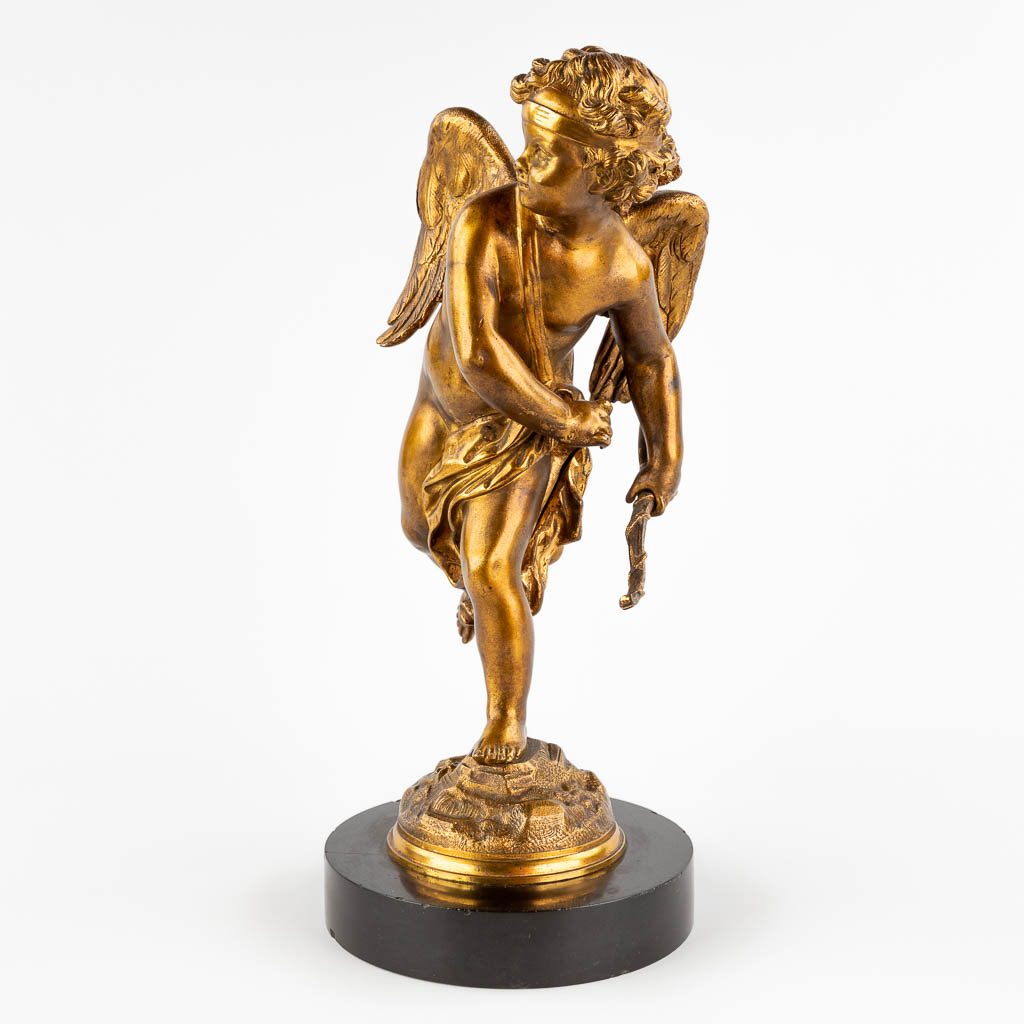 Charles Gabriel Sauvage LEMIRE (1741-1827)(after) 'Amor' gilt bronze. (D:17 x W:15 x H:33 cm)