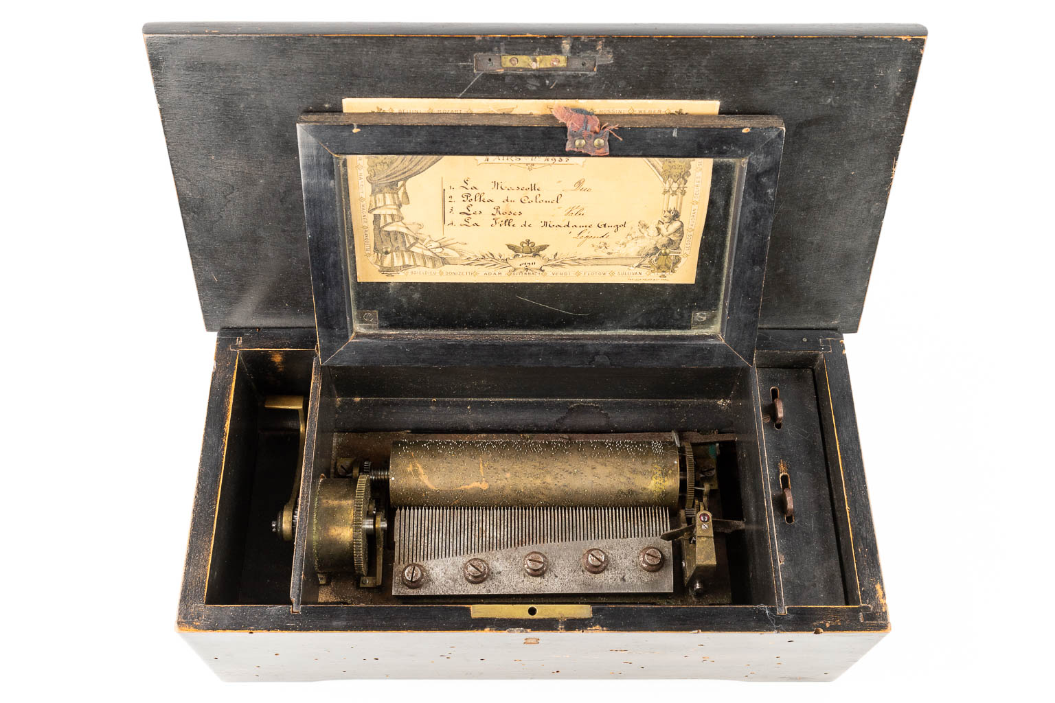 An antique music box, 