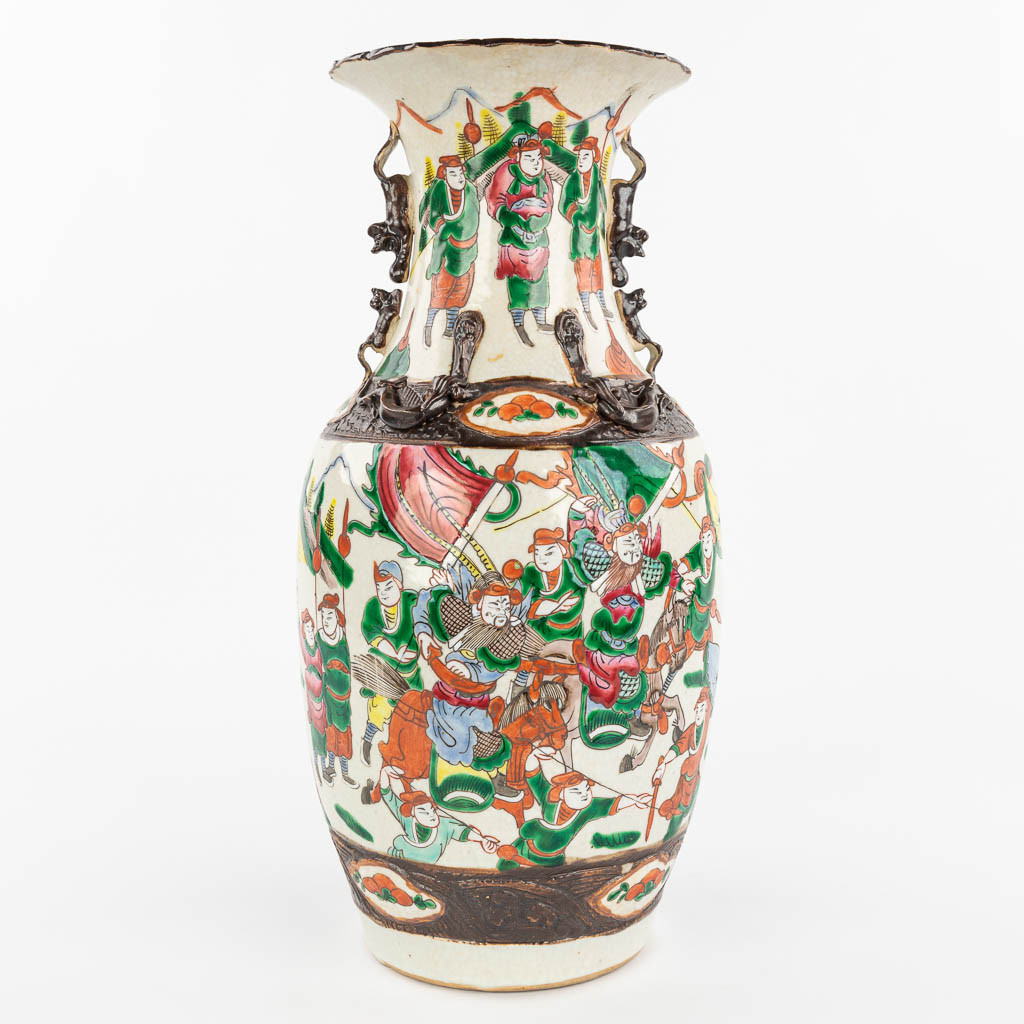 A Chinese vase made of stoneware, Nanking. (H:44cm)