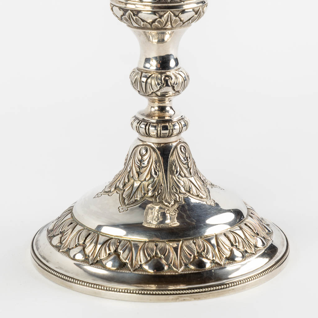 Henricus De Curte (1821-1868), Gent, Belgium, A ciborie, silver. 527g. (H:29 x D:14 cm)
